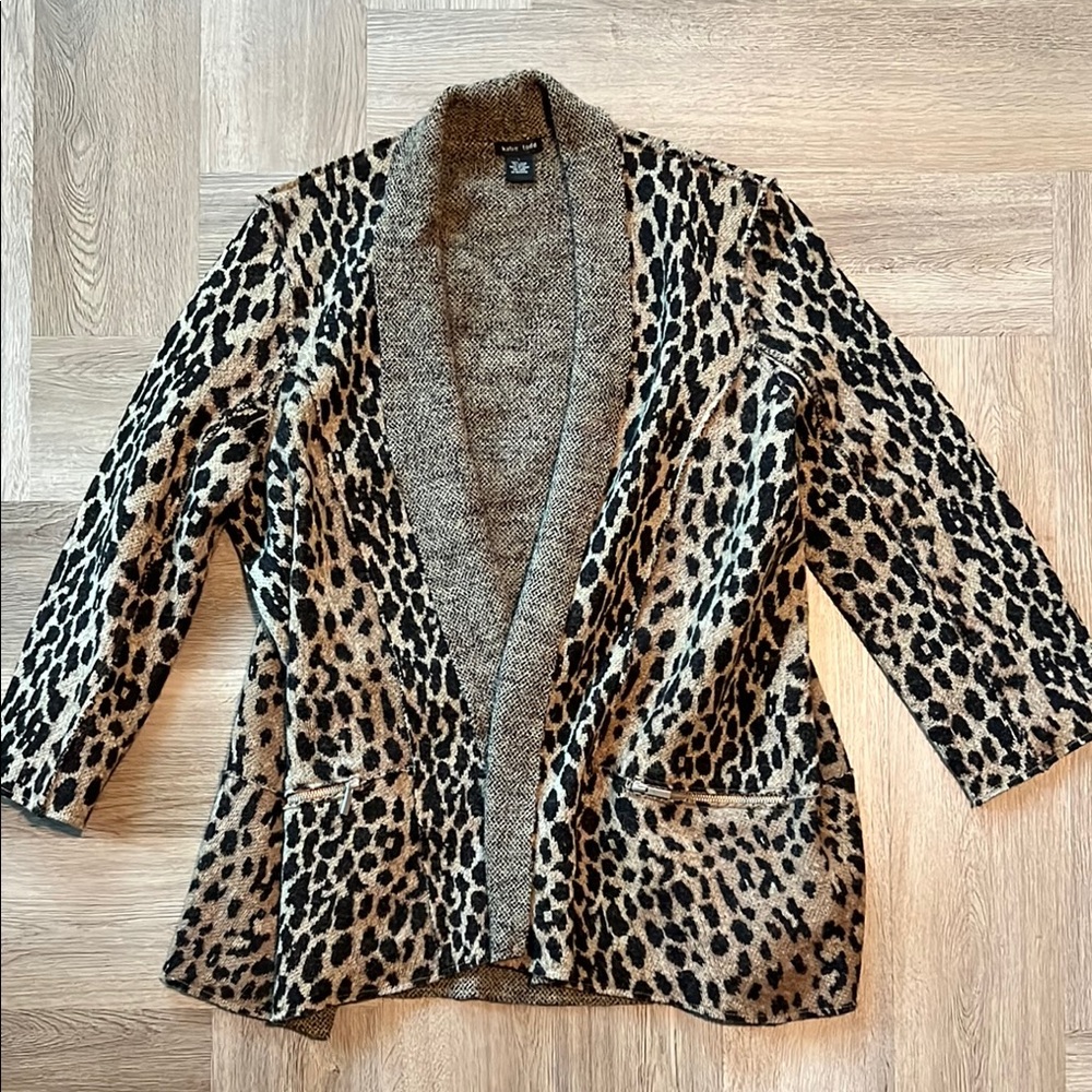 Kate Todd Leopard Print Cardigan/Jacket